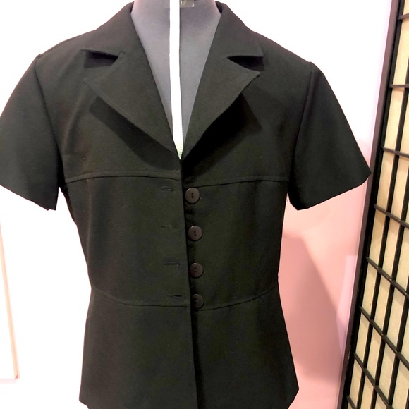 A-LIST BY WRAPPER Ladies tailored black sleeved jacket/blazer size 8 ex cond - Picture 3 of 9